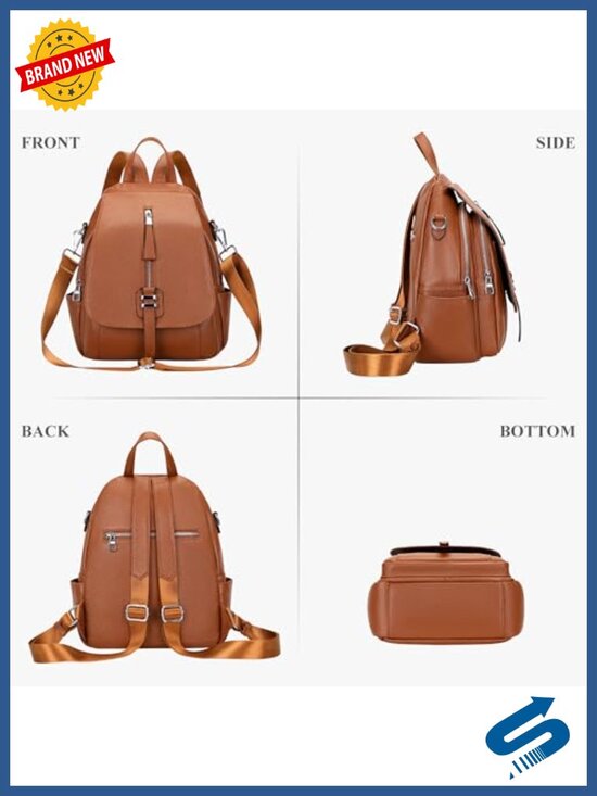 Genuine Leather Backpack for Women Convertible 3 in 1 Carry Bag Fits 9.7\